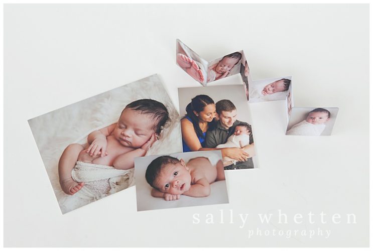 beautiful professionally printed newborn photos
